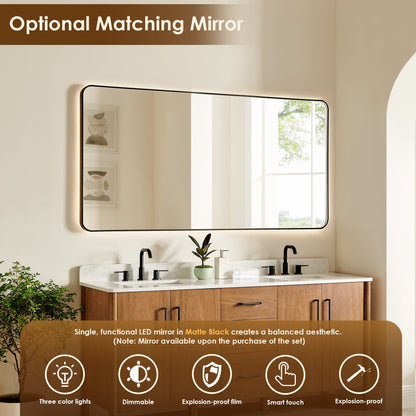 Altair Designs Velora 36"/48"/60"/72" single/double vanity with top - 578036-MB-GW-NM
