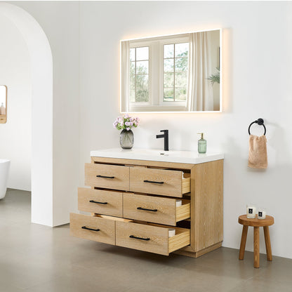 Altair Designs Sigrid 36"/48"/60"/72" single/double vanity with top - 579036-WO-WH-NM