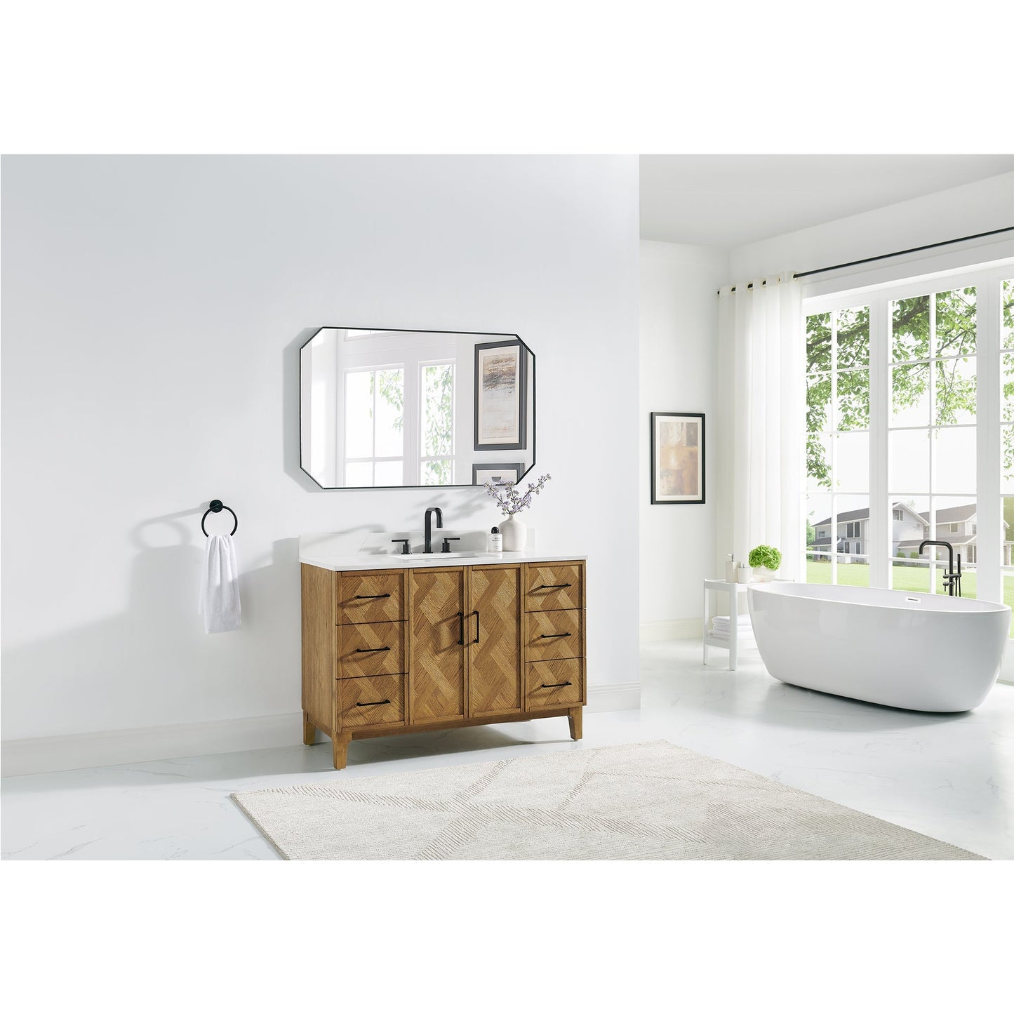 Altair Designs Clara 36"/48"/60"/72" single/double vanity with top - 587036-WB-CTQ-NM