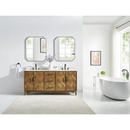 Altair Designs Clara 36"/48"/60"/72" single/double vanity with top - 587036-WB-CTQ-NM