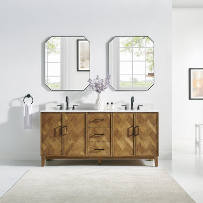 Altair Designs Clara 36"/48"/60"/72" single/double vanity with top - 587036-WB-CTQ-NM