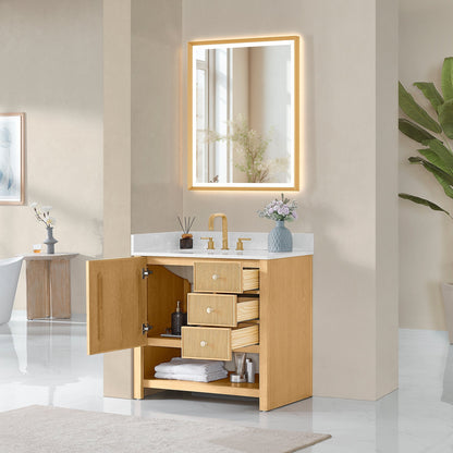 Altair Designs Cecil 36"/48"/60"/72" single/double vanity with top - 590036-WO-GW-NM