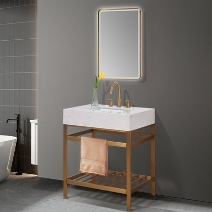 Altair Designs 30" single vanity with top - 68030-AWAP-MB-NM