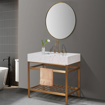 Altair Designs 36" single vanity with top - 68036-AWAP-MB-NM