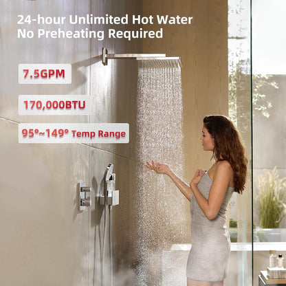 Mizudo CF170 Tankless Water Heater Natural Gas 7.5 GPM 170,000 BTU New - FDG-CF170AW-NG