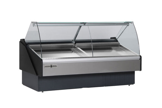 Hydra-Kool  | 52" Wide Remote Curved Glass Seafood Display Case - KFM-SC-50-R