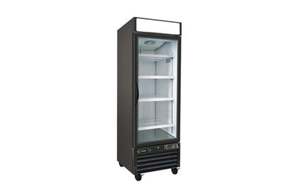 Kool-It 27" Wide 1 Swing Door Black Merchandiser Freezer - KGF-23