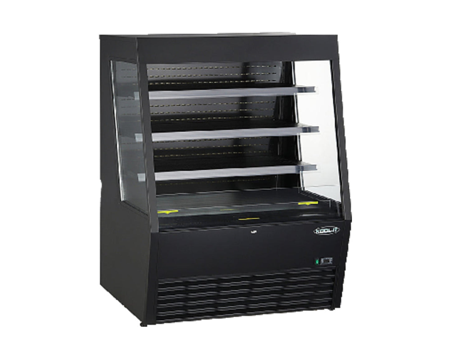 Kool-It " Wide Black Open Display Case - KOM-48XBK