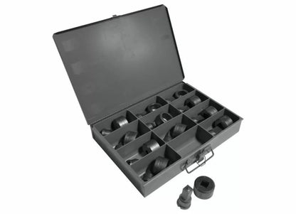 EDWARDS 12 PC. Oblong Punch & Die Set w/ Storage Case - ED9-PD1280