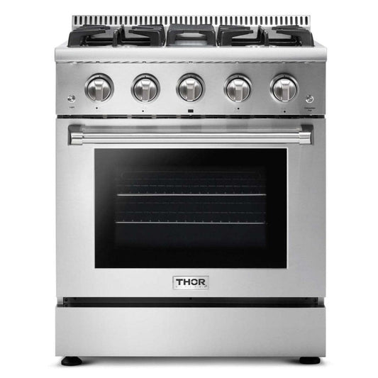 Natural Gas Range 30 inch 4.2 cu. ft. in Stainless Steel - Heat AC & Co.
