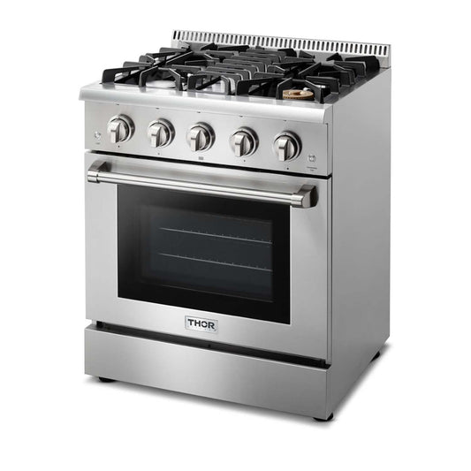 Natural Gas Range 30 inch 4.2 cu. ft. in Stainless Steel - Heat AC & Co.