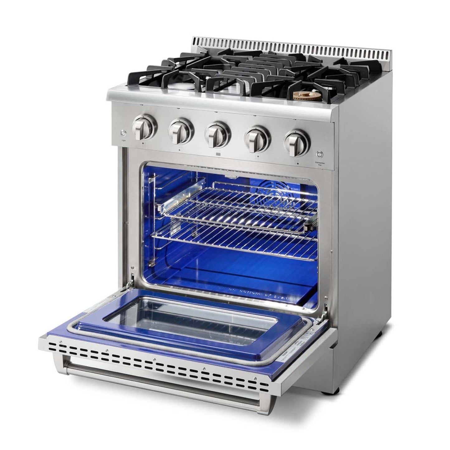 Natural Gas Range 30 inch 4.2 cu. ft. in Stainless Steel - Heat AC & Co.