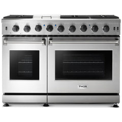 Double Oven 48 inch 6.8 cu. ft. Natural Gas Range in Stainless Steel - Heat AC & Co.