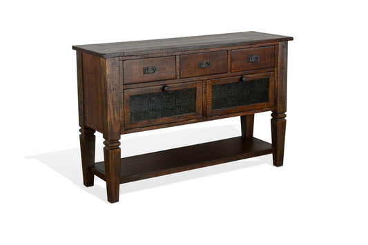 Sunny Designs Homestead - Transitional Mahogany Wood Server - Tobacco Leaf - 1954TL2