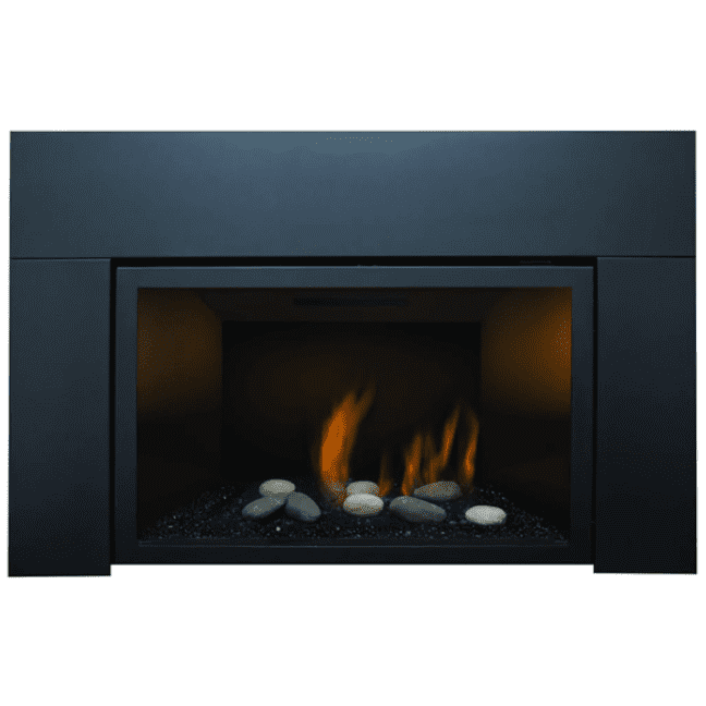 Sierra Flame  Direct Vent Insert with Ceramic Brick Panels & Log set - ABBOT-30BL-DELUXE-LP