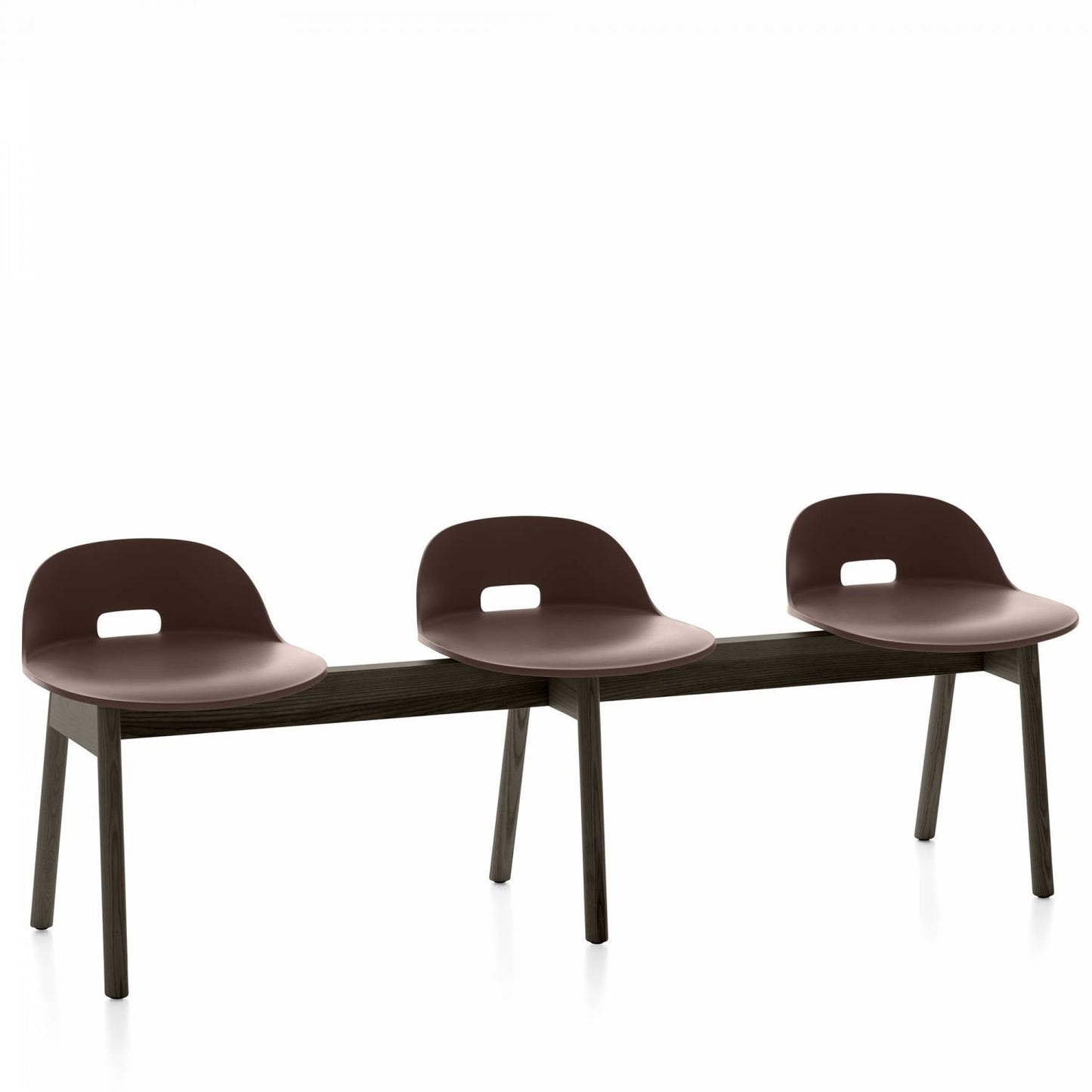Emeco Alfi 3-Seat Low Back Bench - ALFIALDARKBROWN