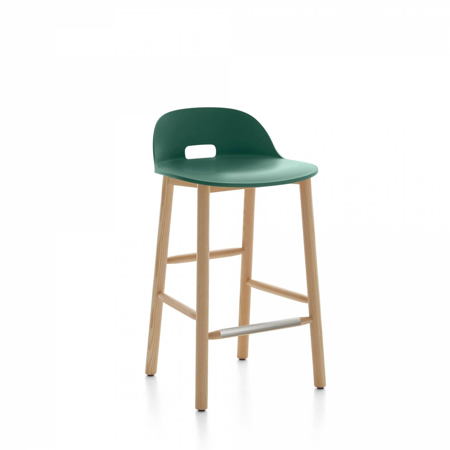 Emeco Alfi Low Back Counter Stool - ALFI24ALDARKBROWN