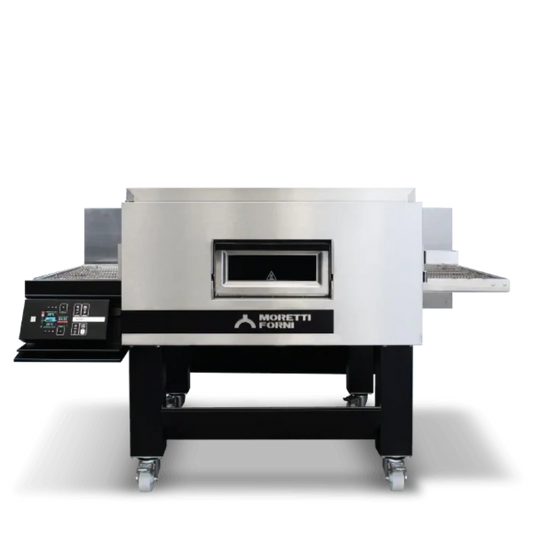 AMPTO Electric Conveyor Pizza Oven, 81"W x 60"D x 48-1/4"H, 25-3/4"W belt, single deck - TT96E1