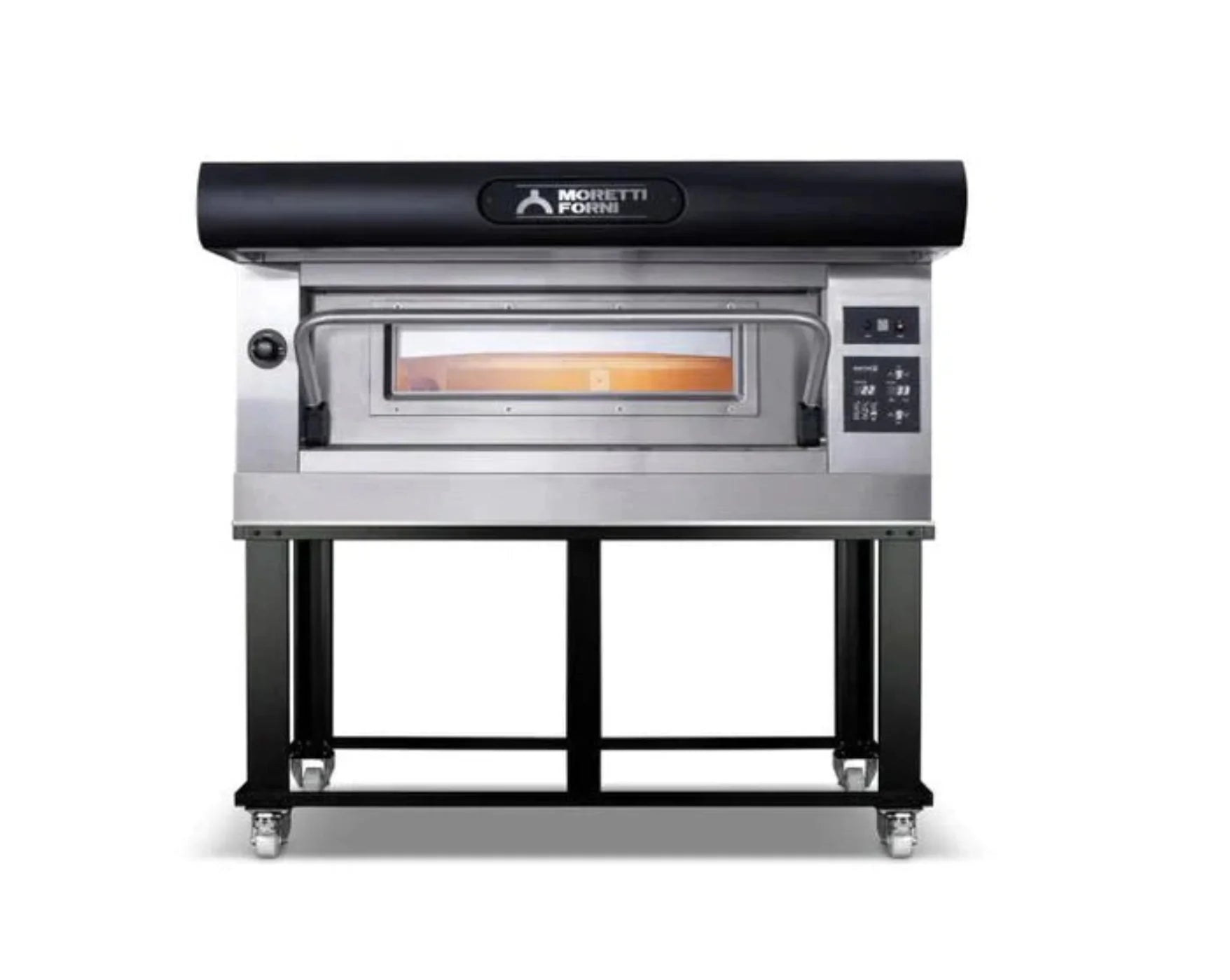 AMPTO Electric Pizza Oven Amalfi 26'' x 41'' x 7'' (Chamber) 208/240/60/3 - 3 Decks with tray guide base - AMALFI B1X