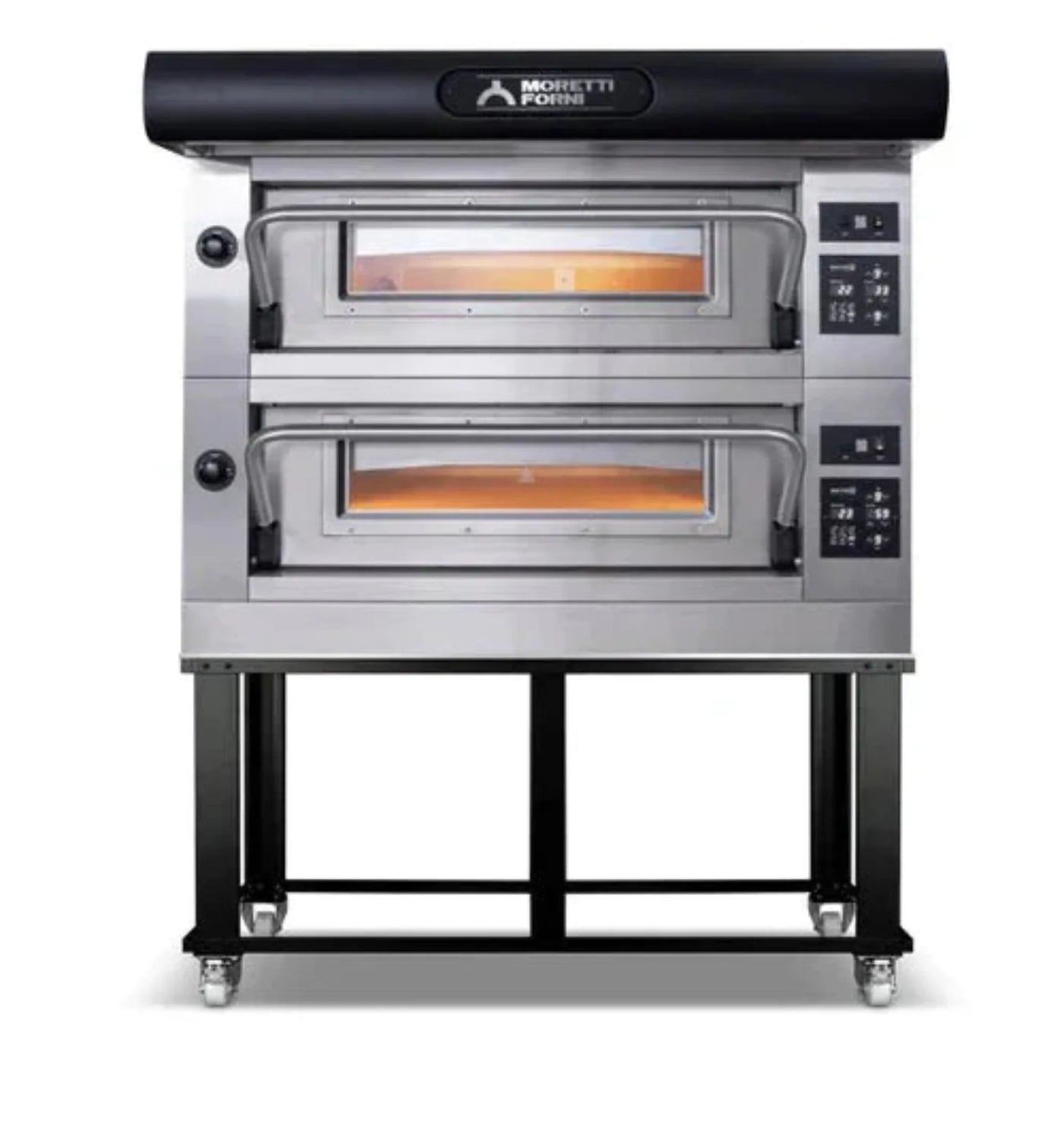 AMPTO Electric Pizza Oven Amalfi 38'' x 41'' x 7'' (Chamber) 208/240/60/3 - 2 Decks with tray guide base - AMALFI C2