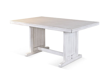 Sunny Designs Bayside - Rectangular Wood Dining Table - Marble White - 0113MW-T
