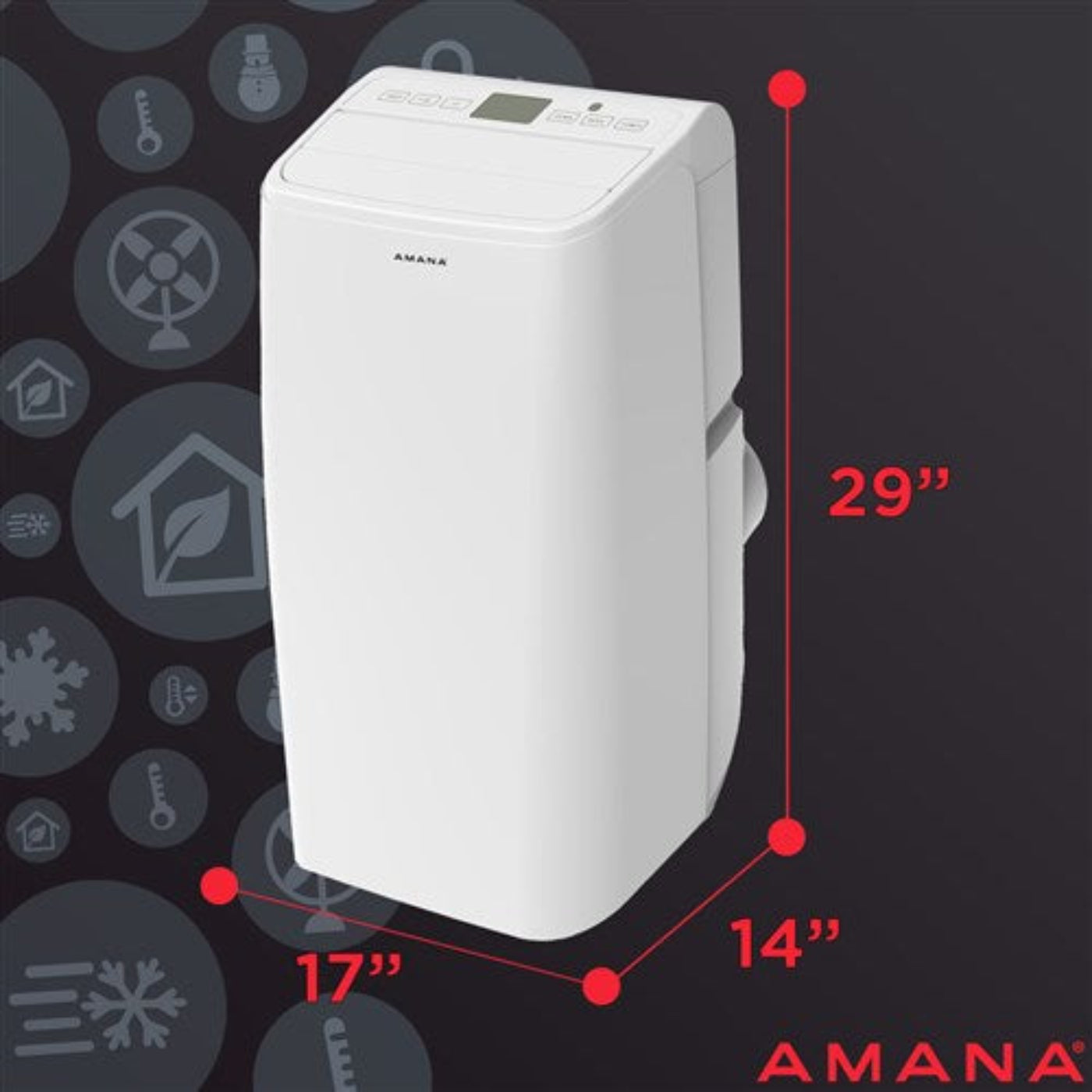 Amana - 13,000 BTU Portable AC Heat/Cool  -  AMAP14HAW