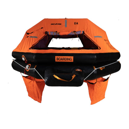 Revere 6-25 Person B-Pack , USCG/SOLAS Approved Round Container Life raft with cradle - 45-REV-CGS-6R-B